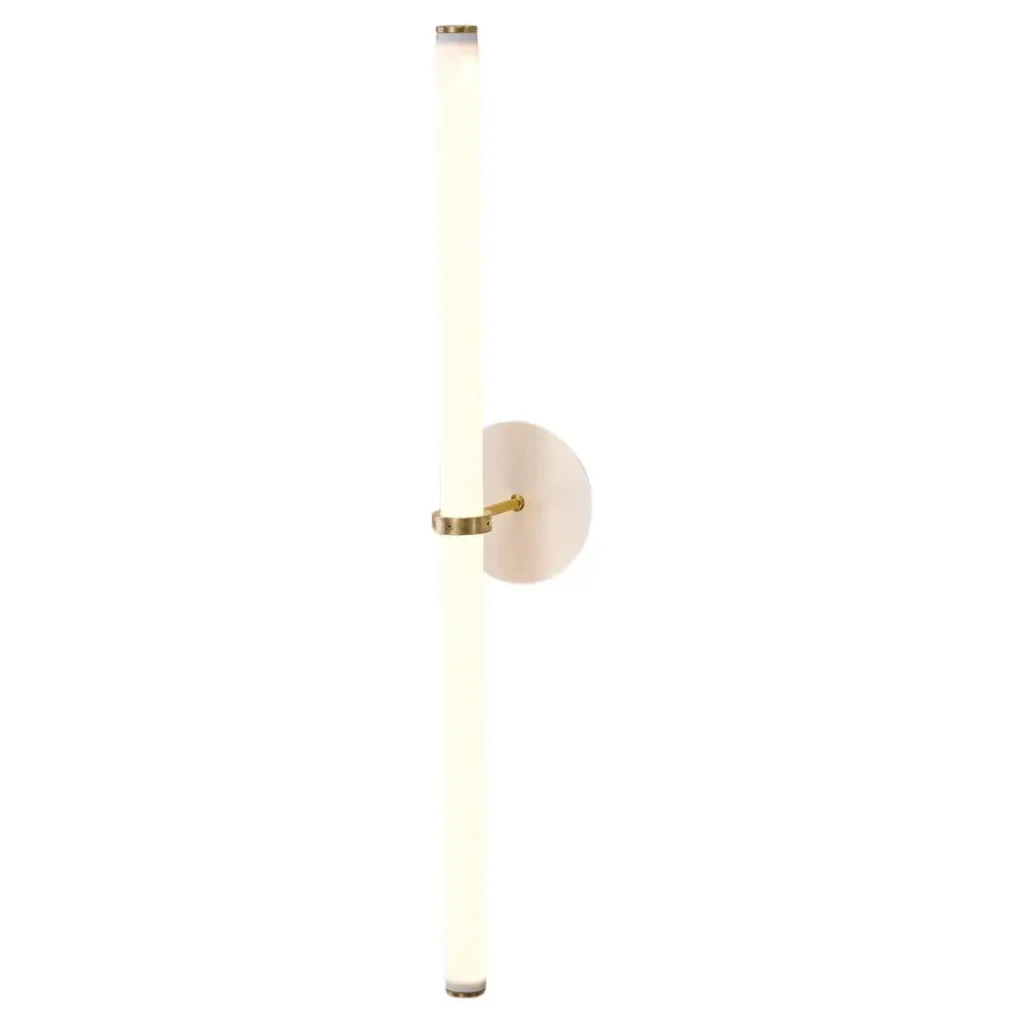 Light Object 014 Wall with 1 Light Tube in Brass by Naama Hofman 1