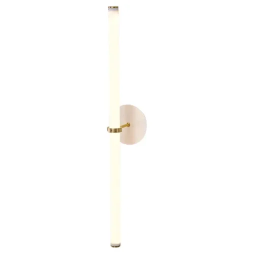 Light Object 014 Wall with 1 Light Tube in Brass by Naama Hofman 1