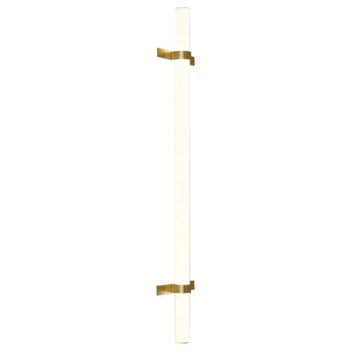 Light Object 016 Wall with 1 Light Tube in Brass by Naama Hofman 1