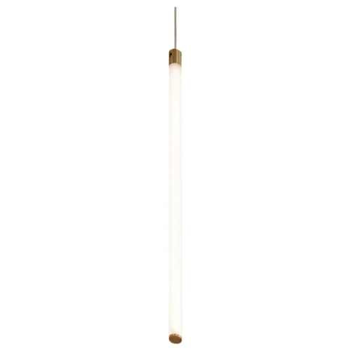 Light Object 017 Pendant with 1 Light Tube in Brass by Naama Hofman 1