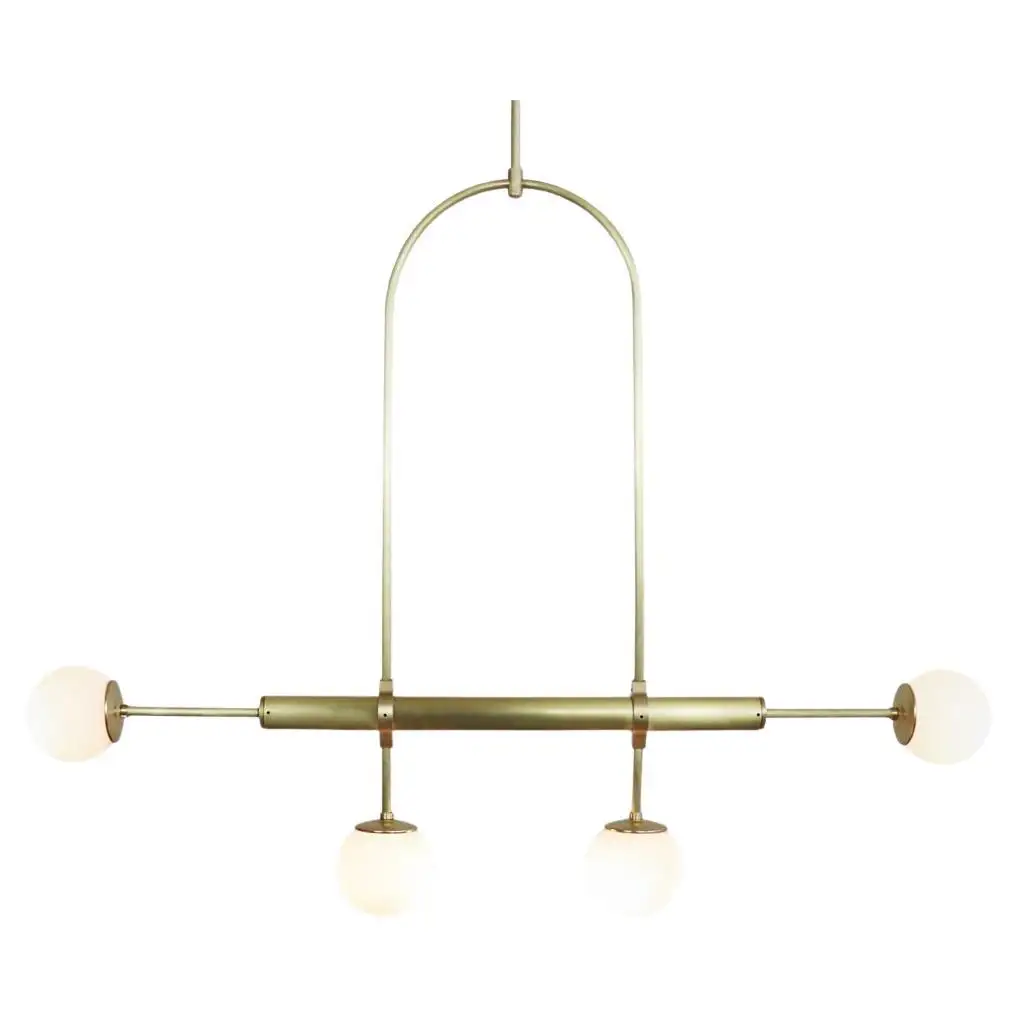 Light Object 020.1 Pendant with 4 Lights in Brass by Naama Hofman 1