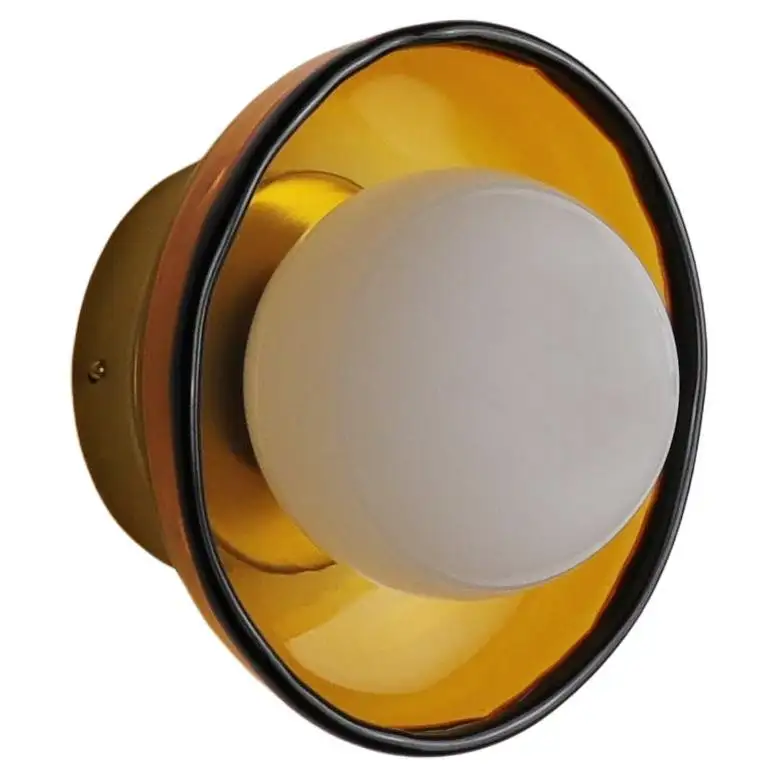 Light Object 030.1 Wall Lamp in Waxed Brass by Naama Hofman 1