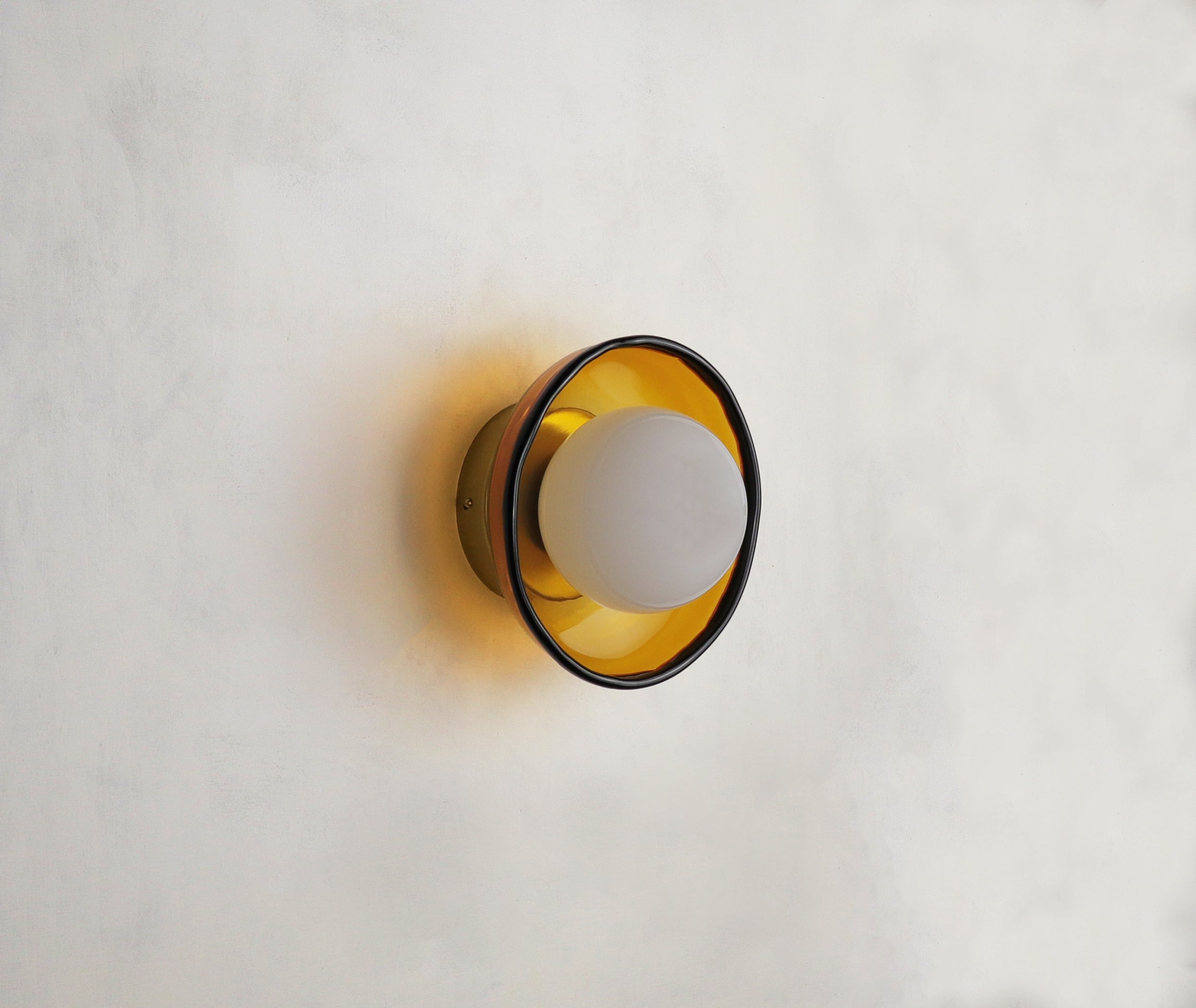 Light Object 0301 Wall Lamp in Waxed Brass by Naama Hofman 2