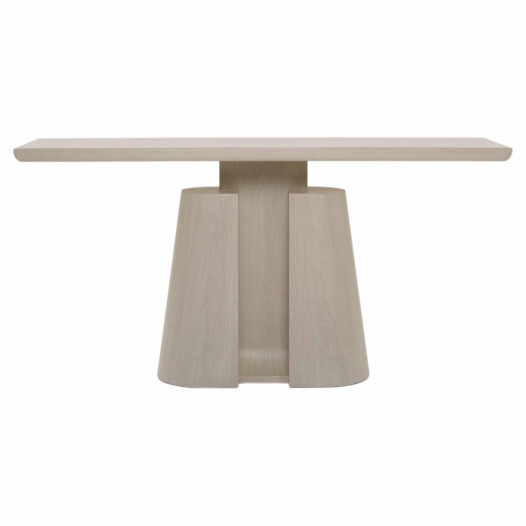 Achilles Console Table in Bleached Oak by OZA Design 1