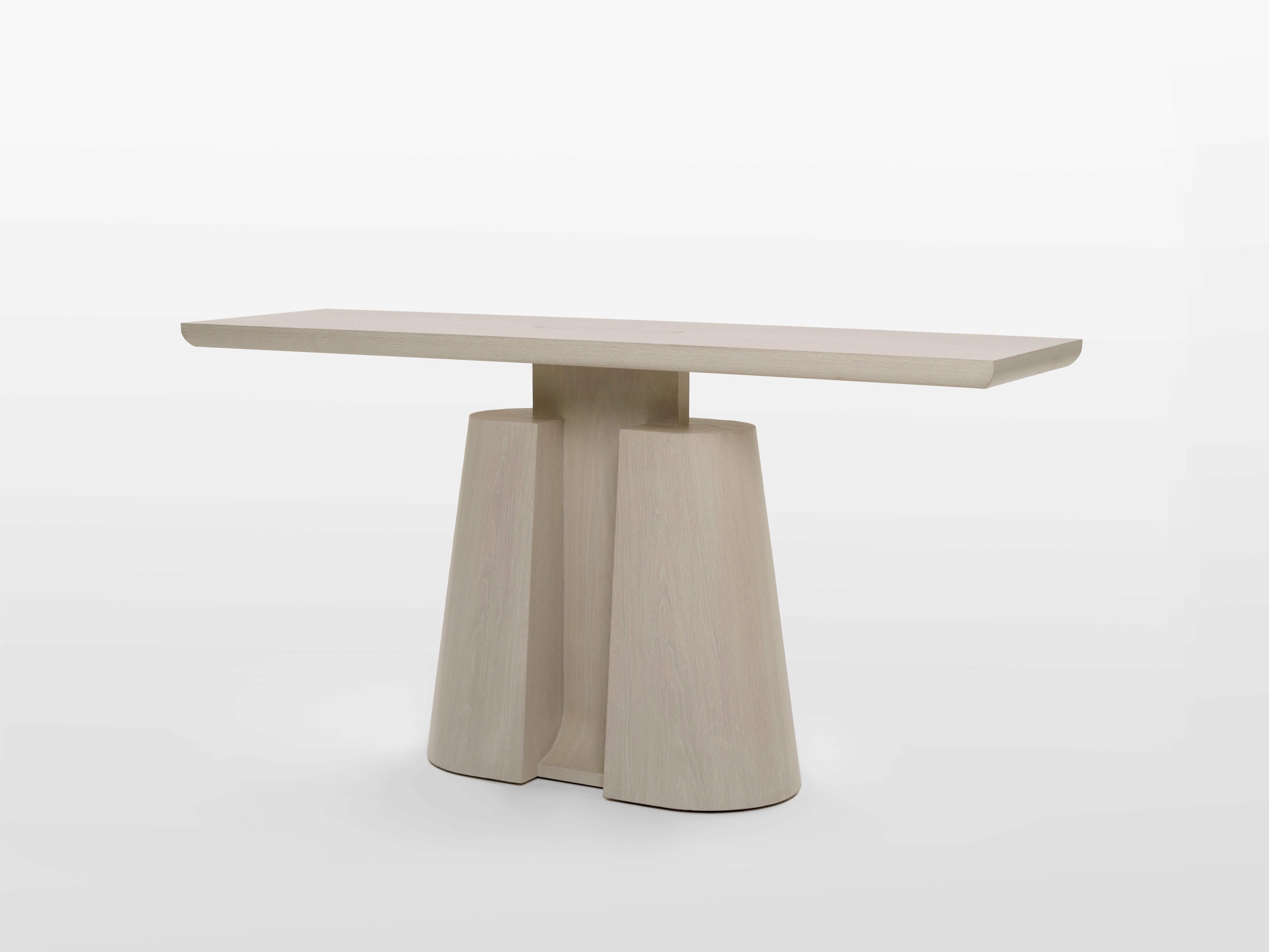 Achilles Console Table in Bleached Oak by OZA Design 2