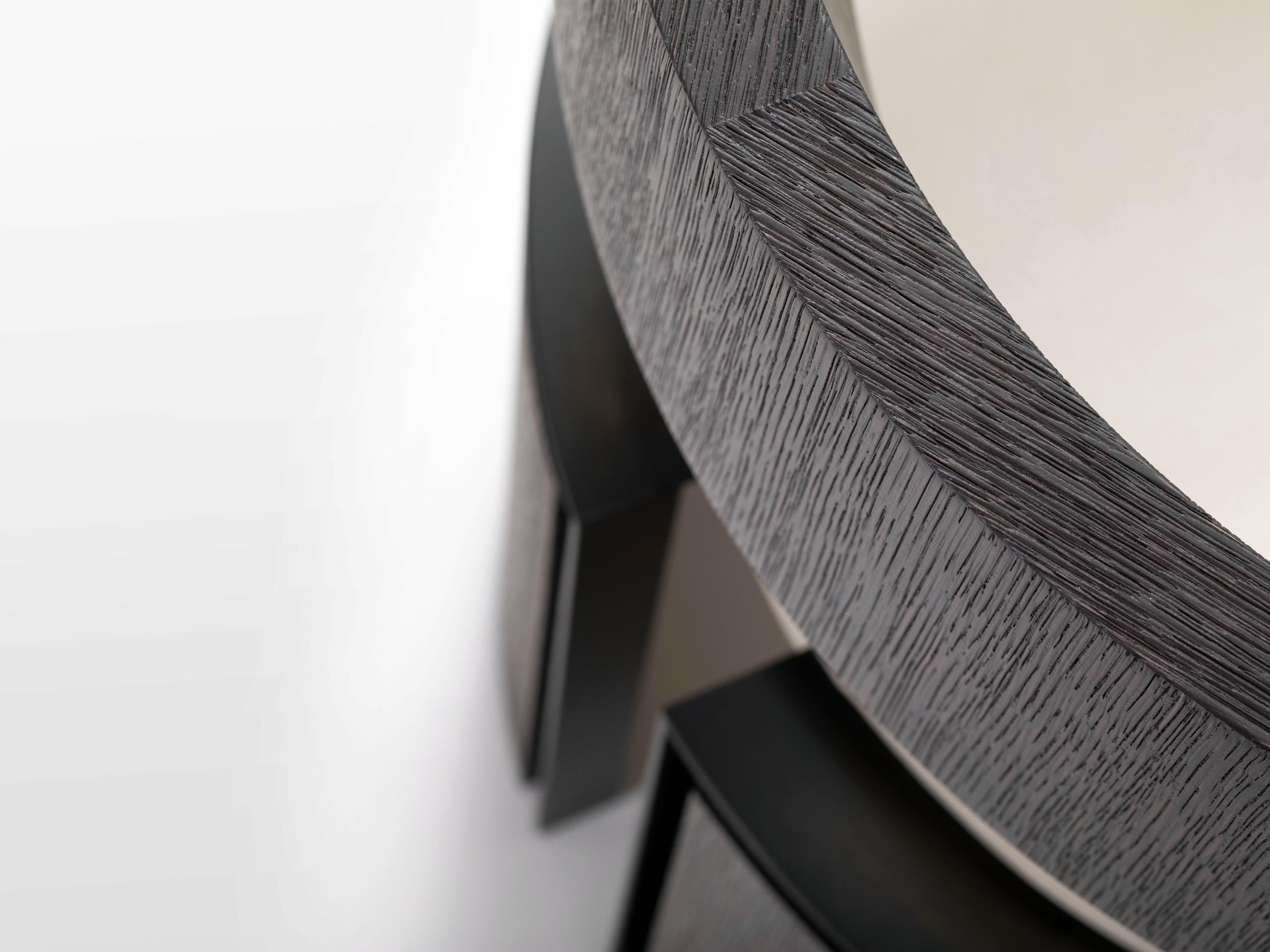 Aeneas Lounge Chair in Stained Oak Patinated Bronze Leather by OZA Design 5