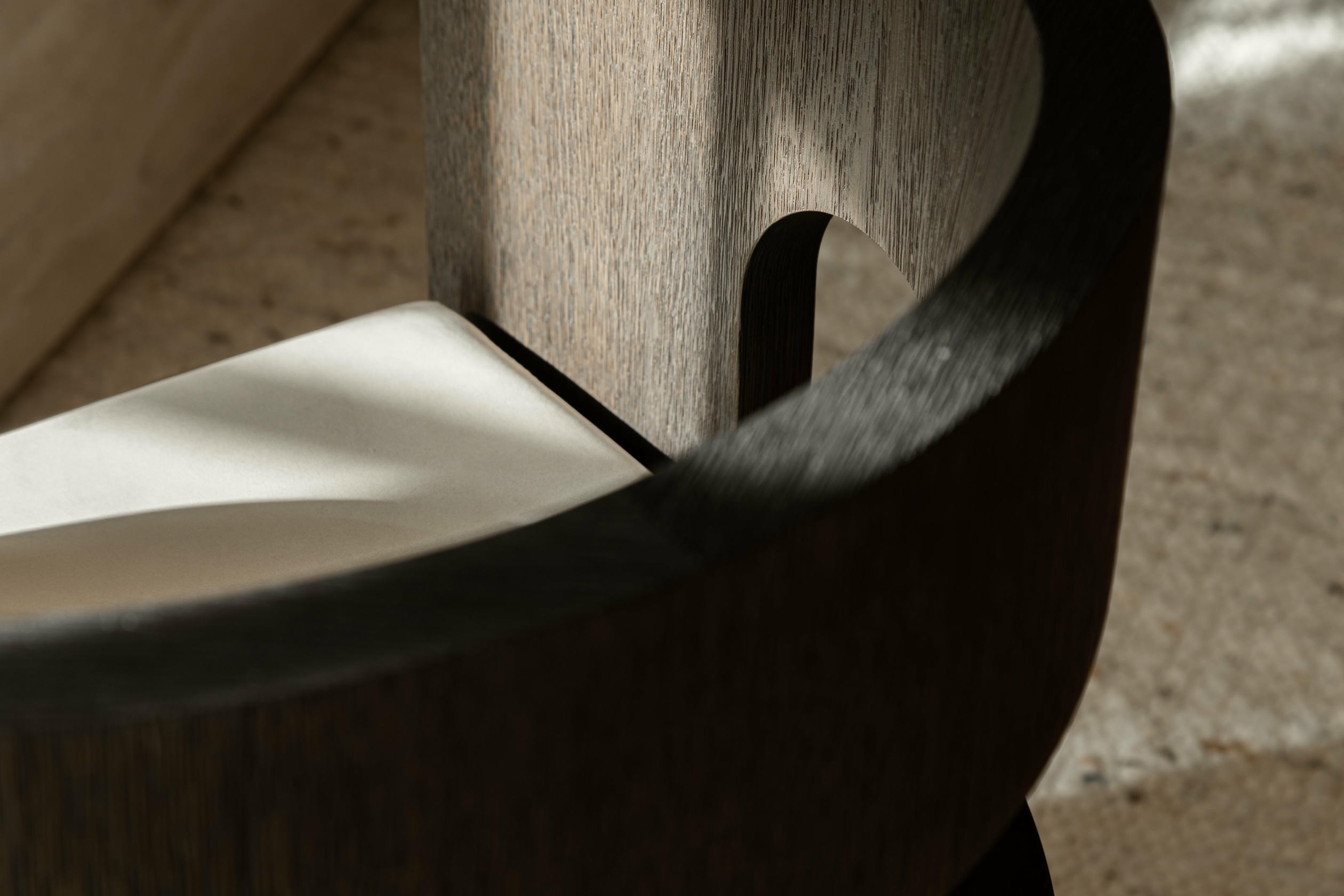 Aeneas Lounge Chair in Stained Oak Patinated Bronze Leather by OZA Design 9