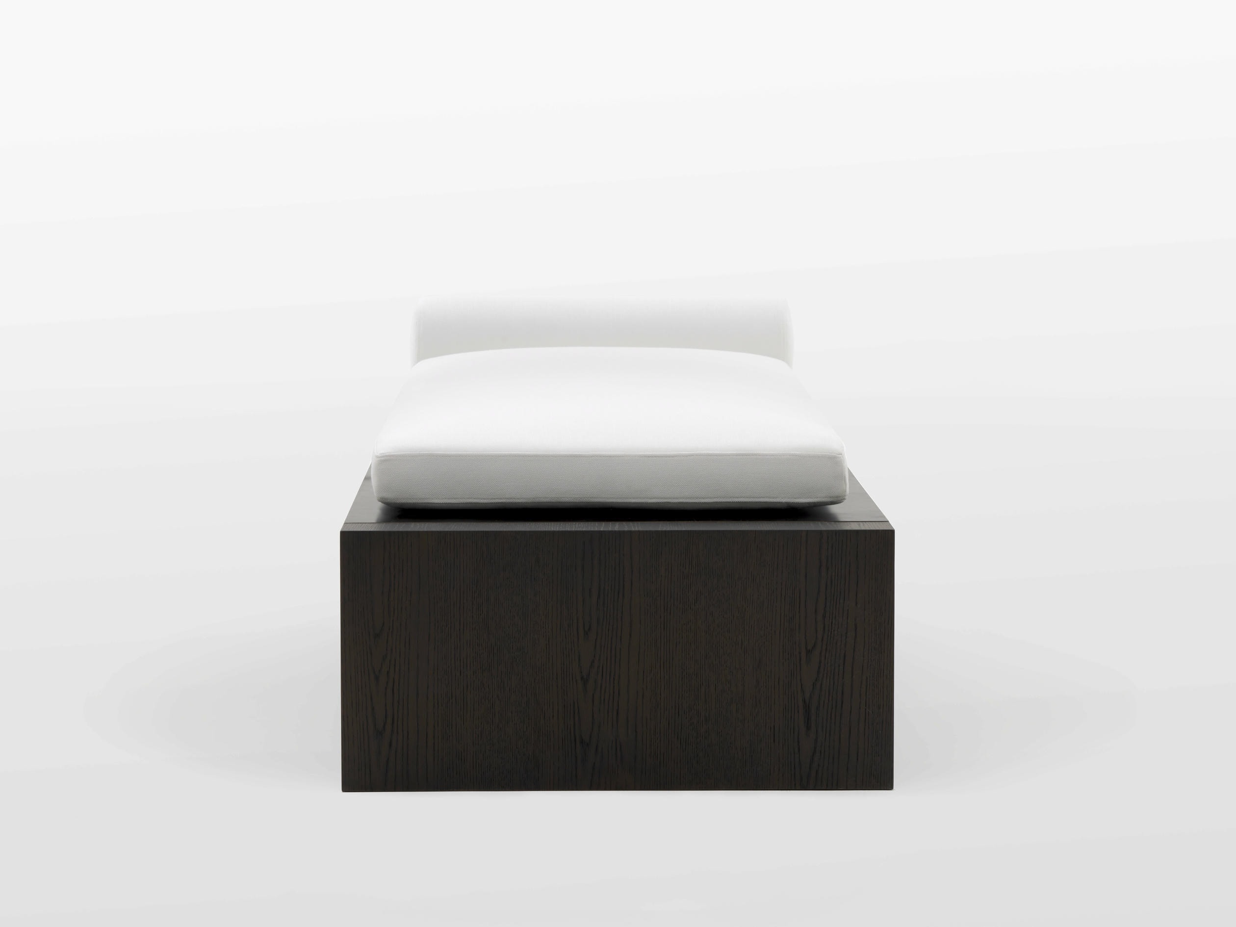 Athena Daybed in Mid Brown Stained Oak Raw Iron Linen Fabric by OZA Design 3
