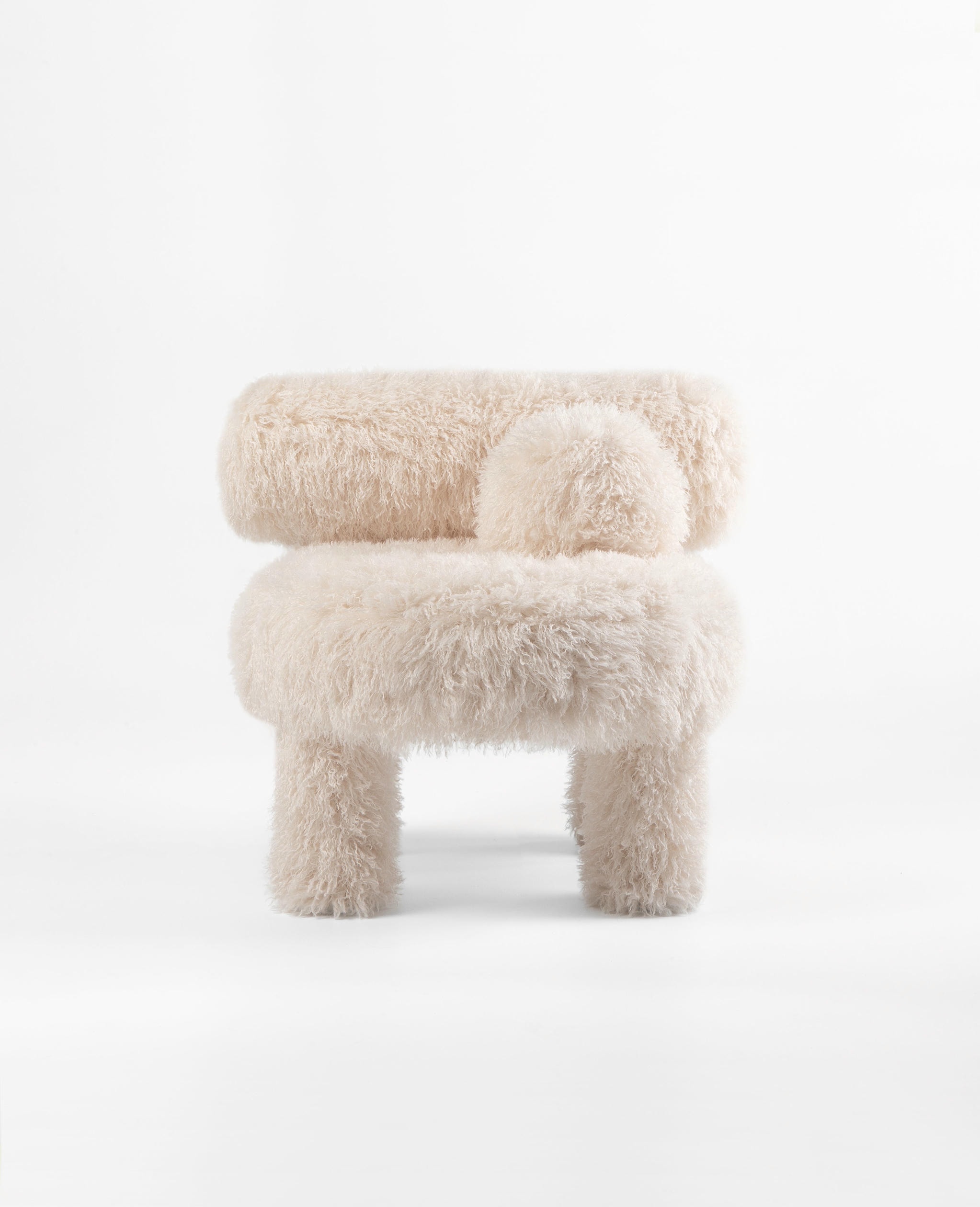 Azur Cotonneux Faux Fur Gropius CS1 Low Chair Fluffy Edition by NOOM 3