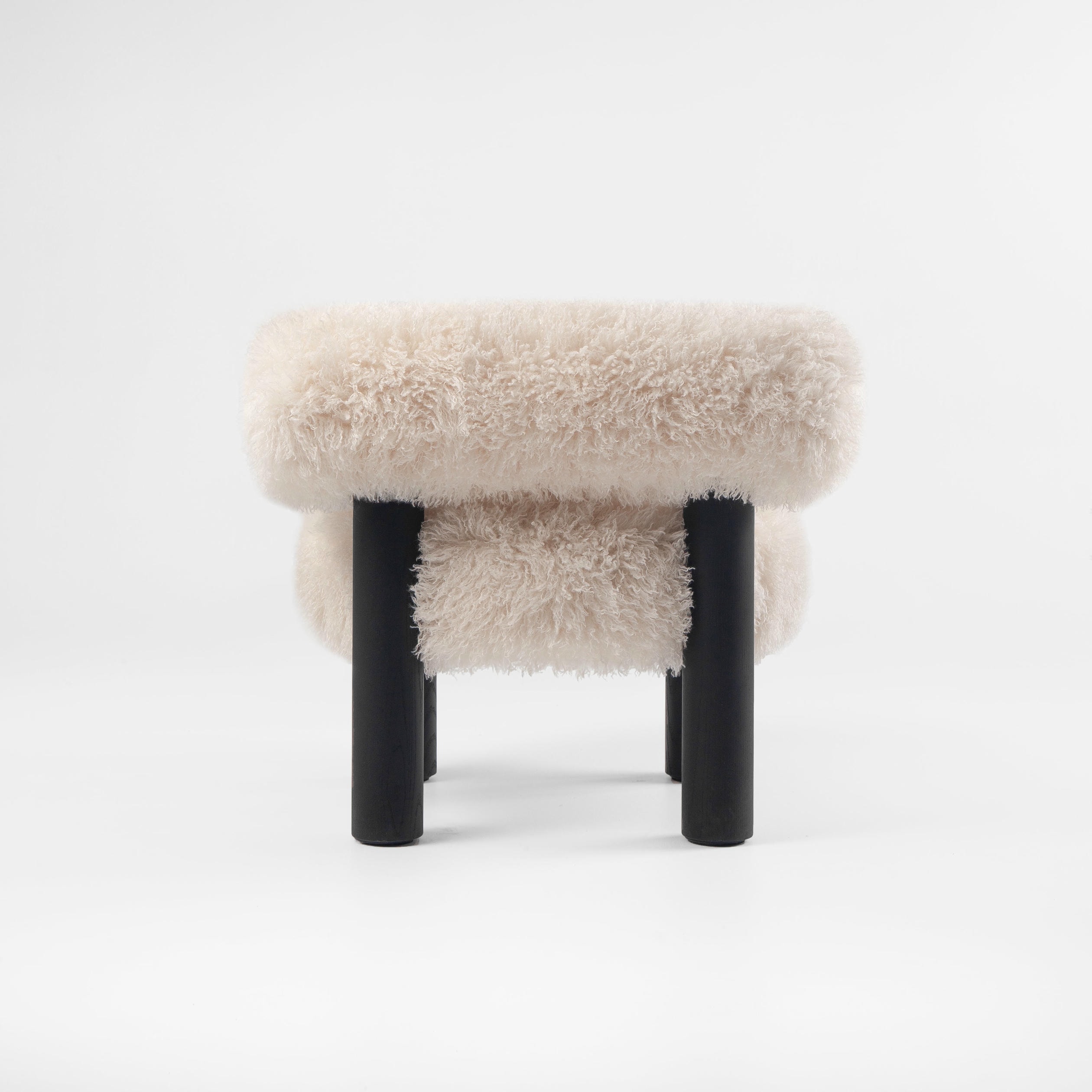 Azur Cotonneux Faux Fur Gropius CS2 Low Chair Fluffy Edition by NOOM 4