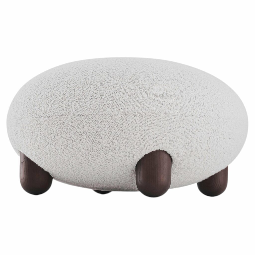 Baloo Boucle Flock Ottoman by NOOM 1