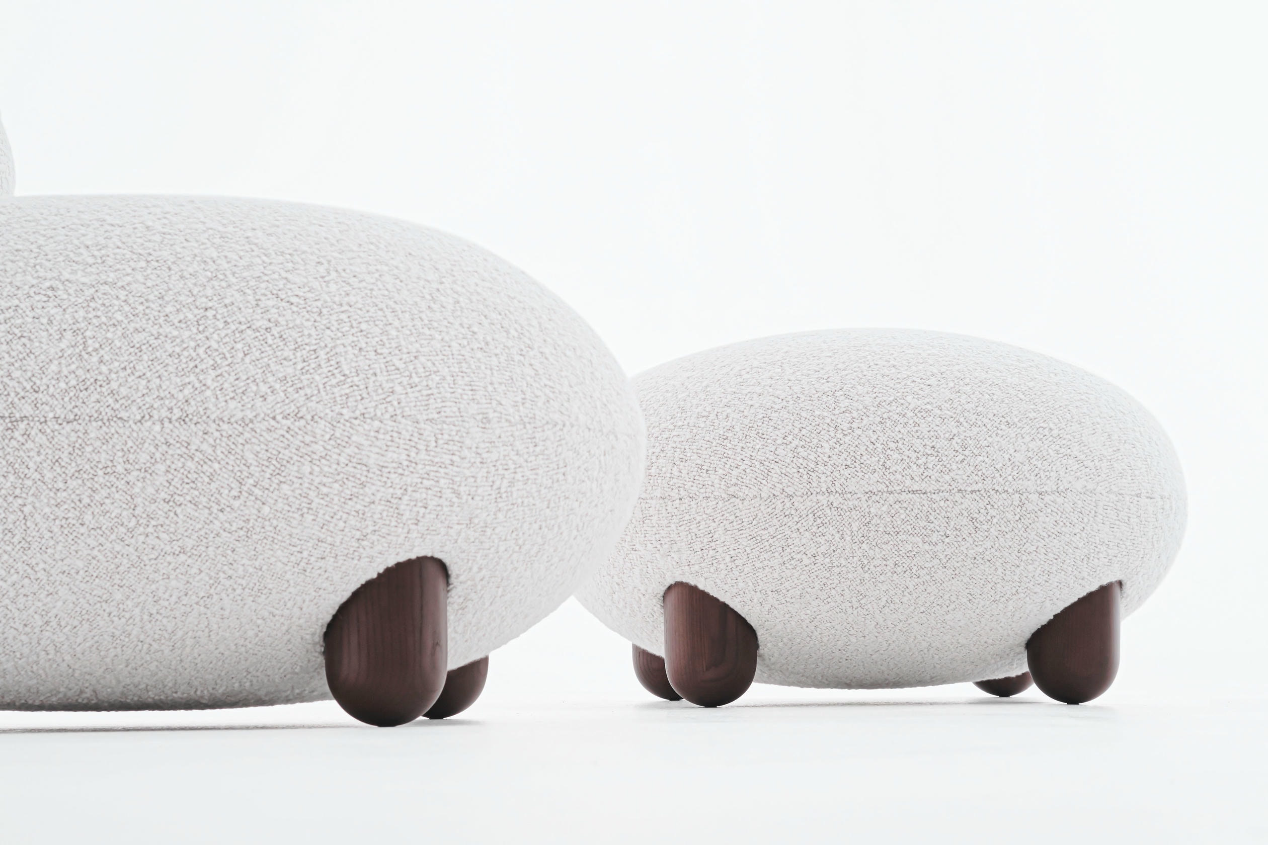 Baloo Boucle Flock Ottoman by NOOM 5