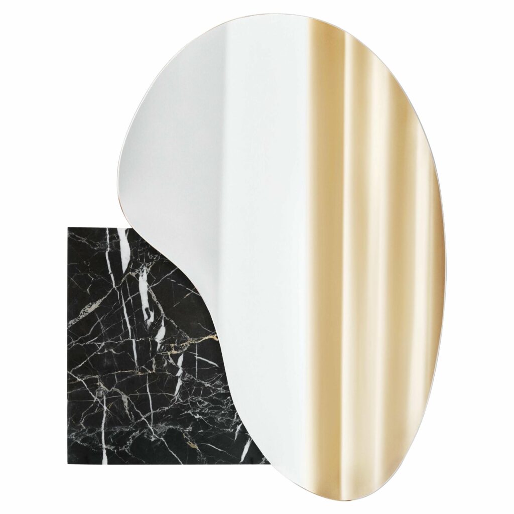 Black Marble Alanya Lake Wall Mirror 4 by NOOM 1