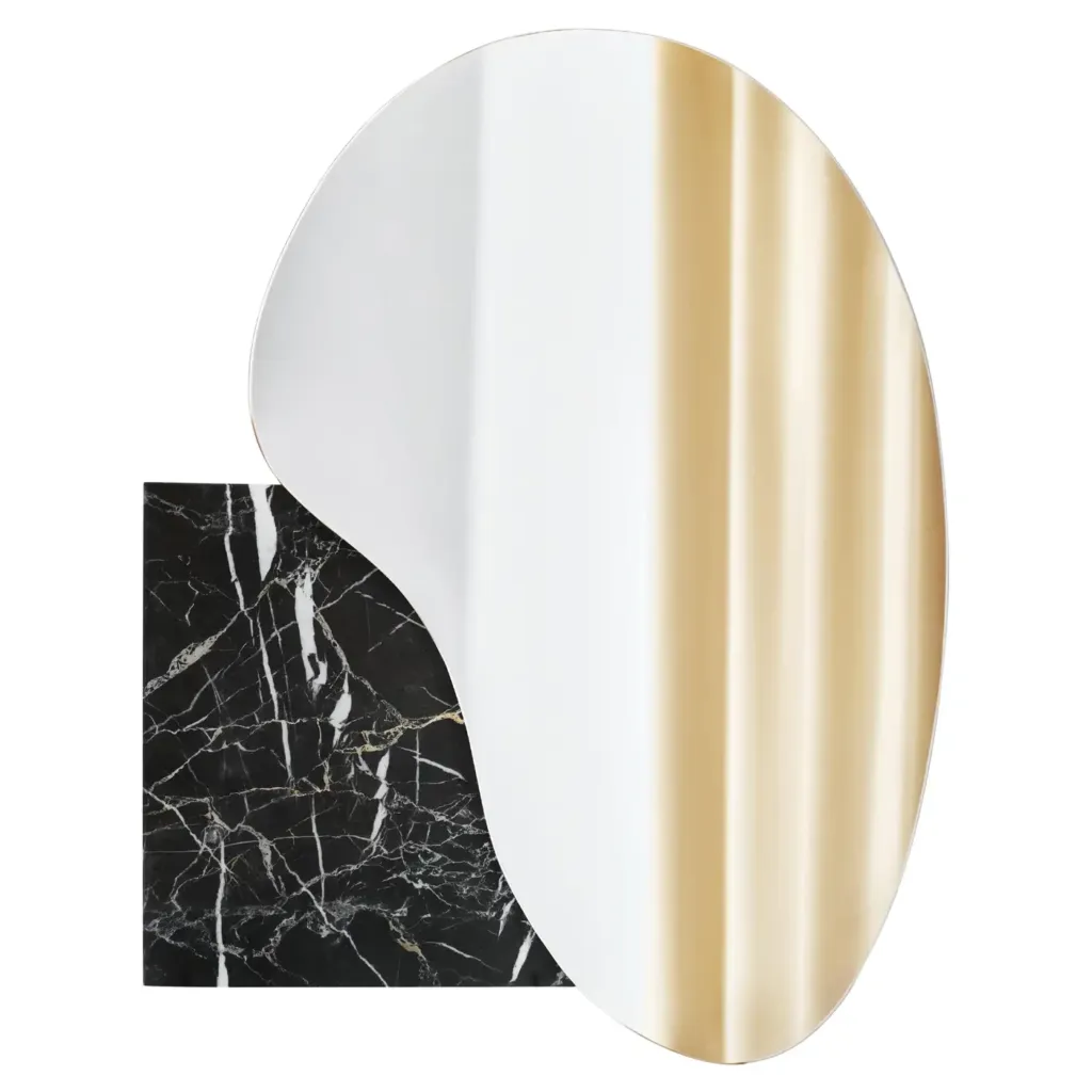 Black Marble Alanya Lake Wall Mirror 4 by NOOM 1