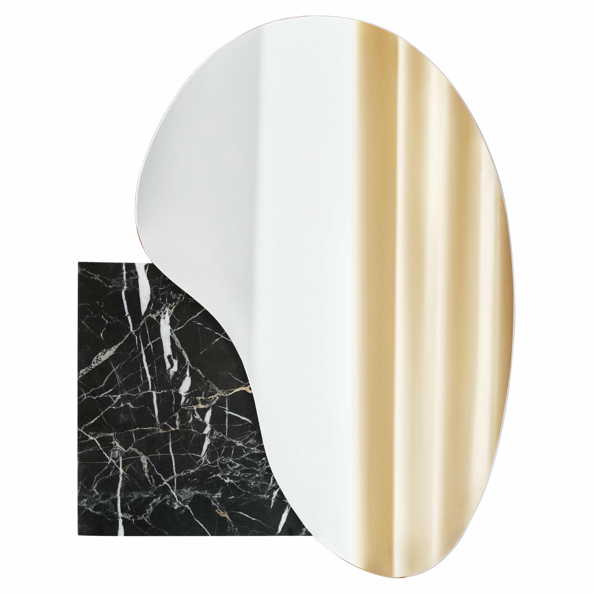 Black Marble Alanya Lake Wall Mirror 4 by NOOM 1