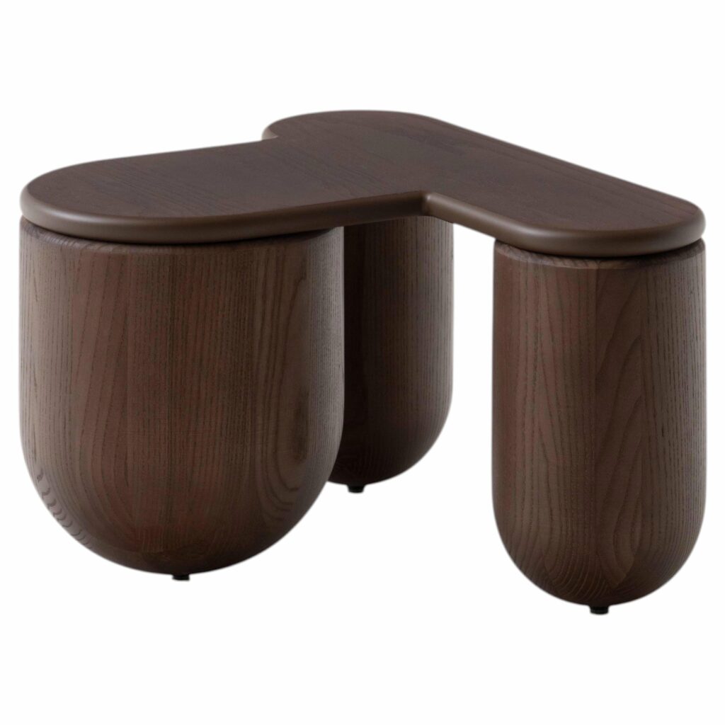 Brown Stained Hello Coffee Table 2 by NOOM 1