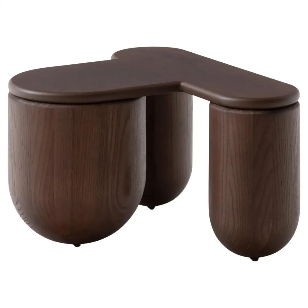 Brown Stained Hello Coffee Table 2 by NOOM 1