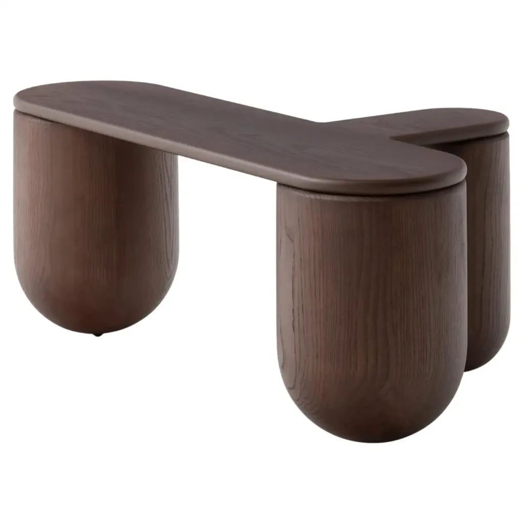 Brown Stained Hello Coffee Table 3 by NOOM 1