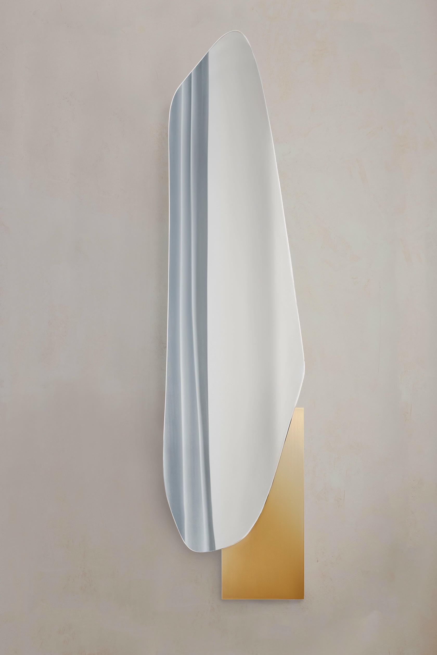 Brushed Brass Lake Wall Mirror 2 by NOOM 2