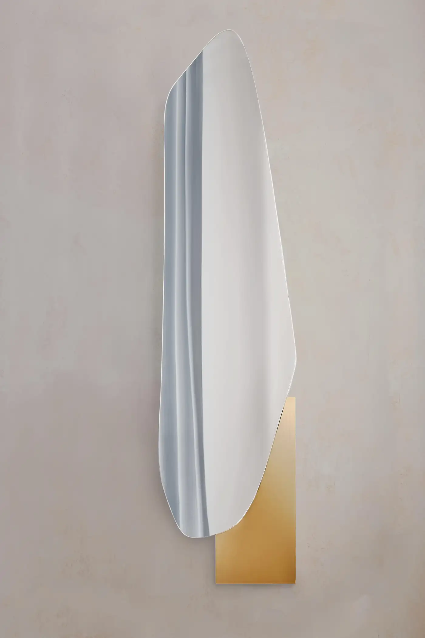 Brushed Brass Lake Wall Mirror 2 by NOOM 2
