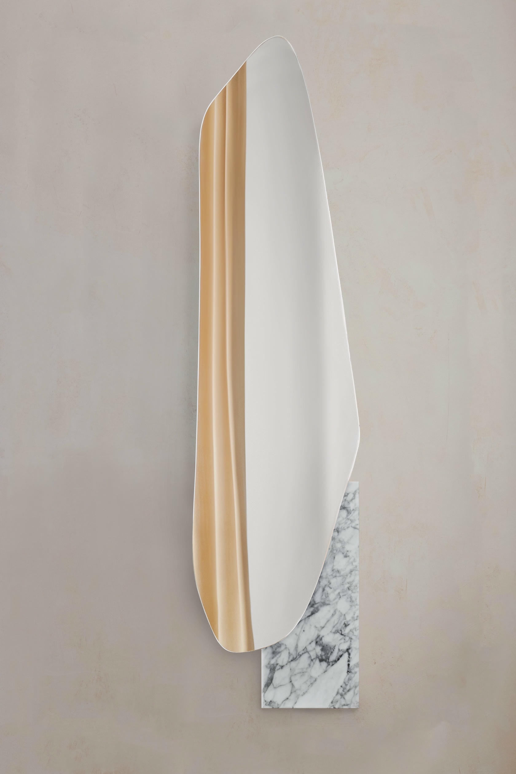 Brushed Brass Lake Wall Mirror 2 by NOOM 3