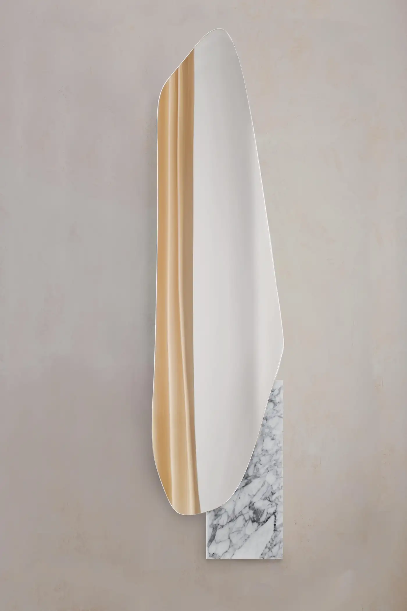 Brushed Brass Lake Wall Mirror 2 by NOOM 3
