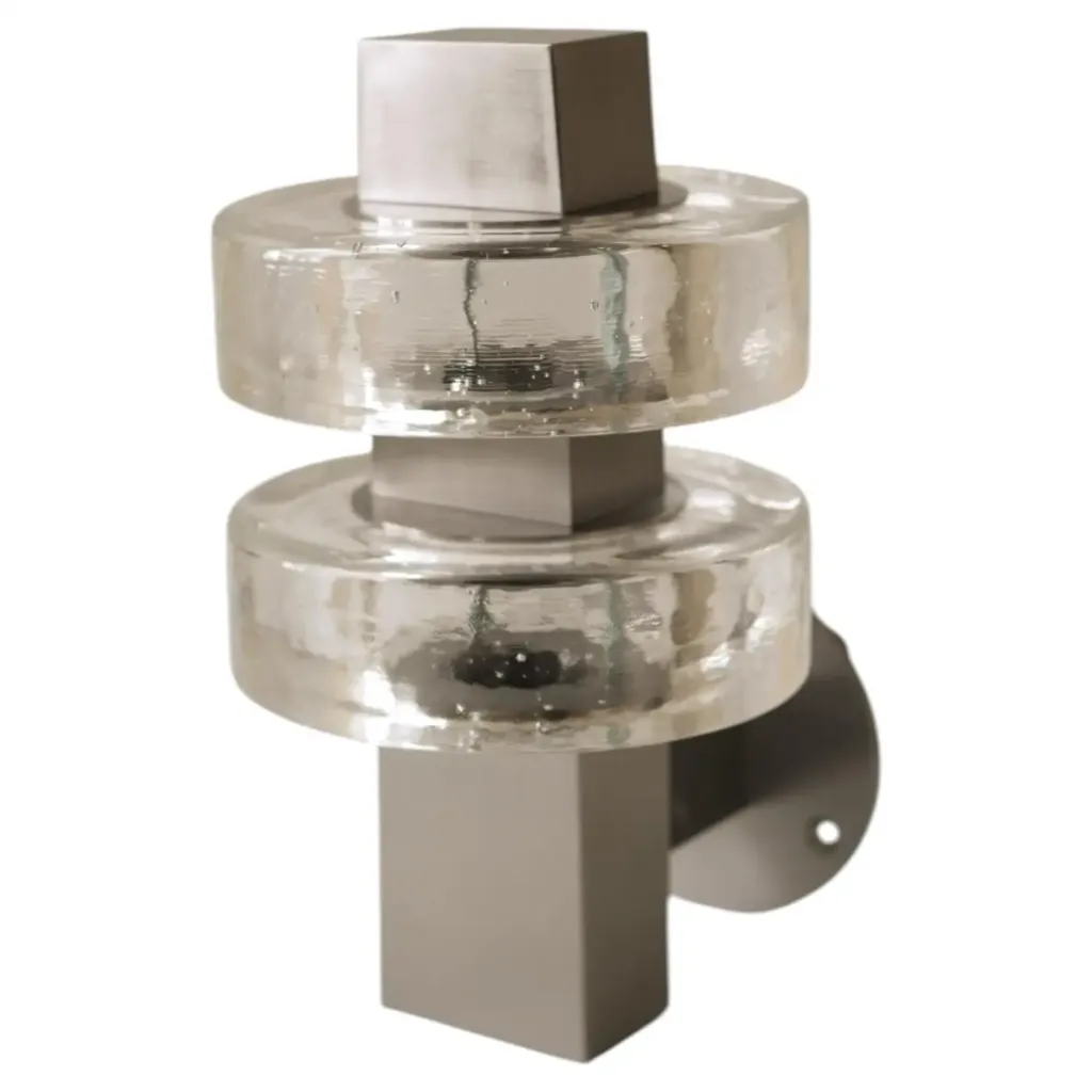 Gioiello I Wall Lamp in Stainless Steel and Glass by Studio Marine Breynaert 1