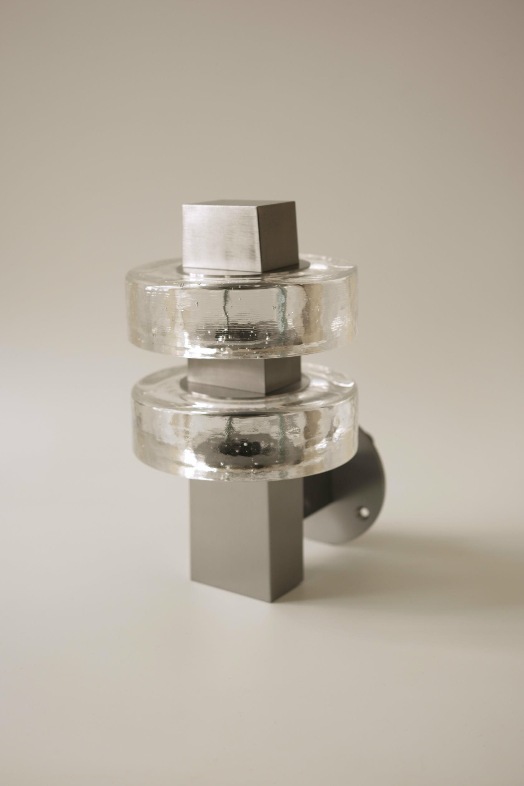 Gioiello I Wall Lamp in Stainless Steel and Glass by Studio Marine Breynaert 2