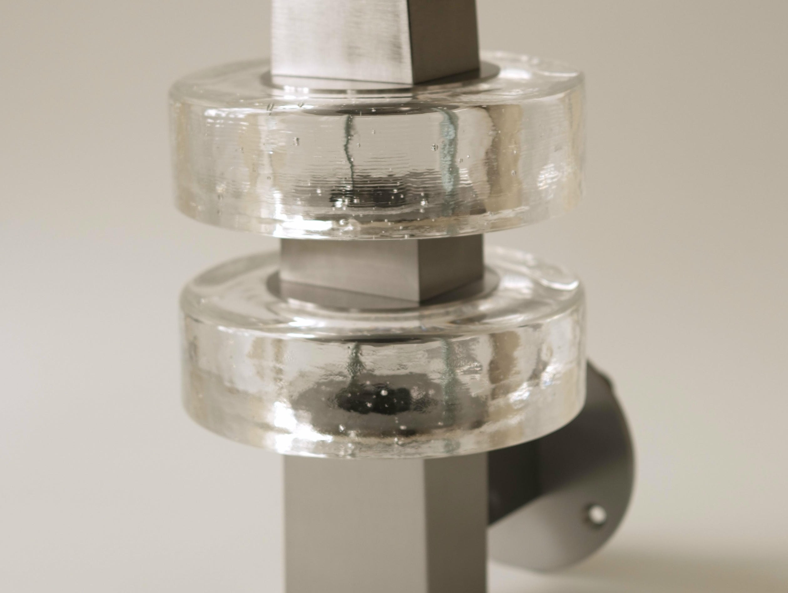 Gioiello I Wall Lamp in Stainless Steel and Glass by Studio Marine Breynaert 3