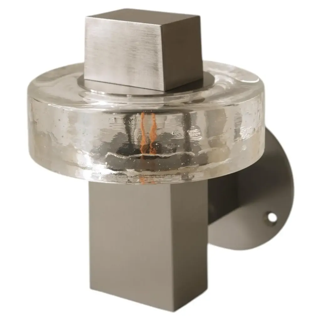 Gioiello II Wall Lamp in Stainless Steel and Glass by Studio Marine Breynaert 1