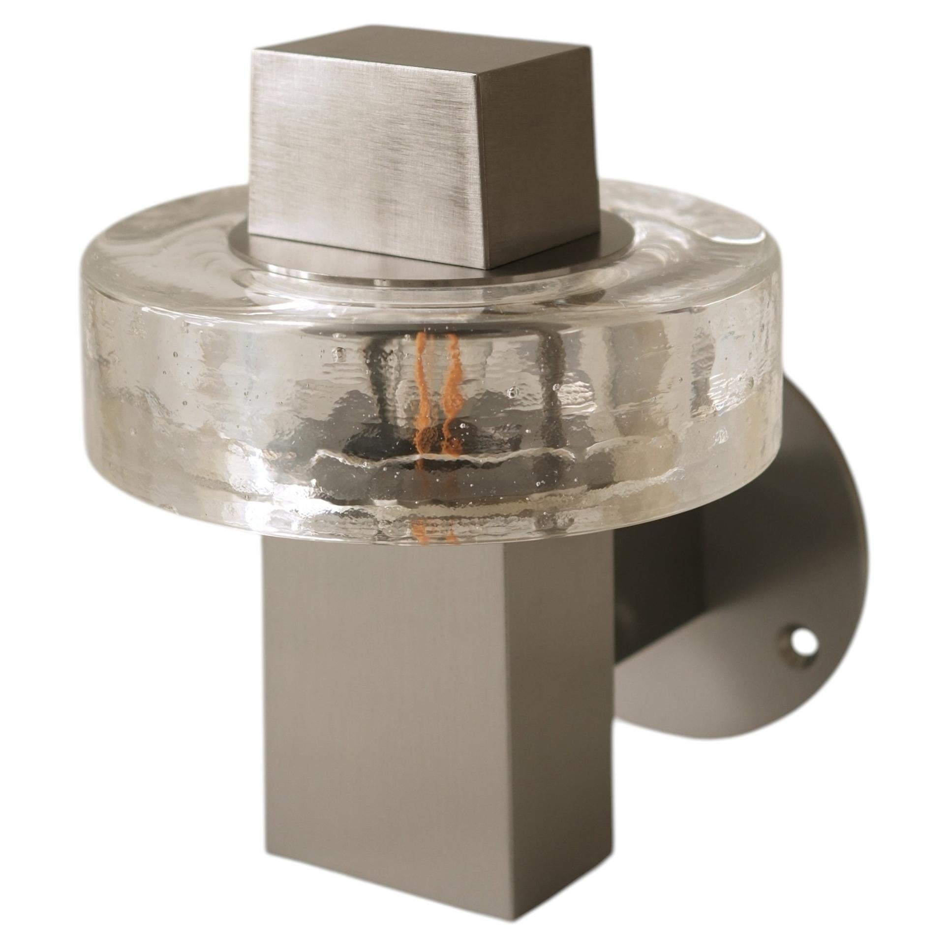 Gioiello II Wall Lamp in Stainless Steel and Glass by Studio Marine Breynaert 1