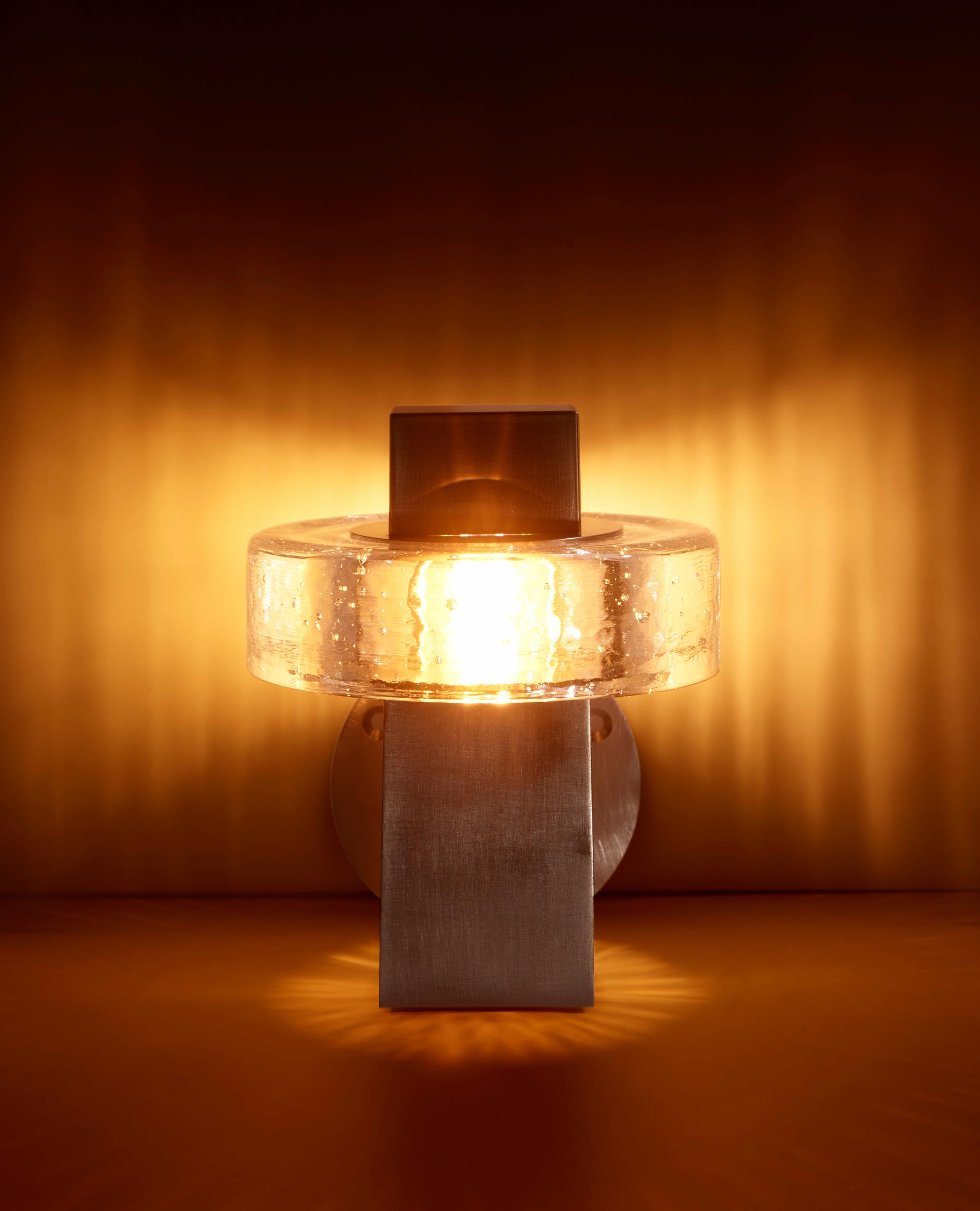 Gioiello II Wall Lamp in Stainless Steel and Glass by Studio Marine Breynaert 5