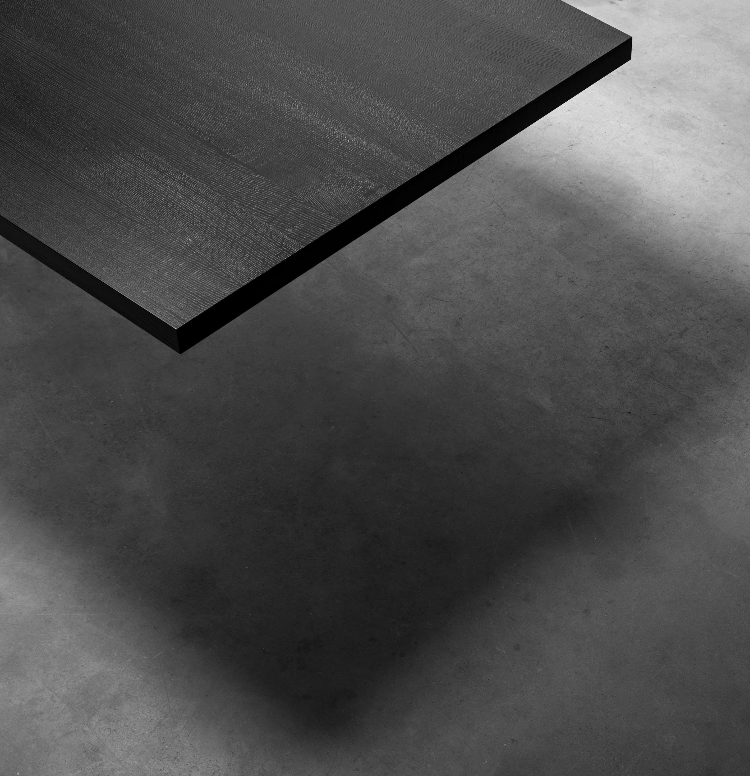 L K2519 Contemporary Sculptural Monolithic Oak Dining Table by Isac Elam Kaid 20