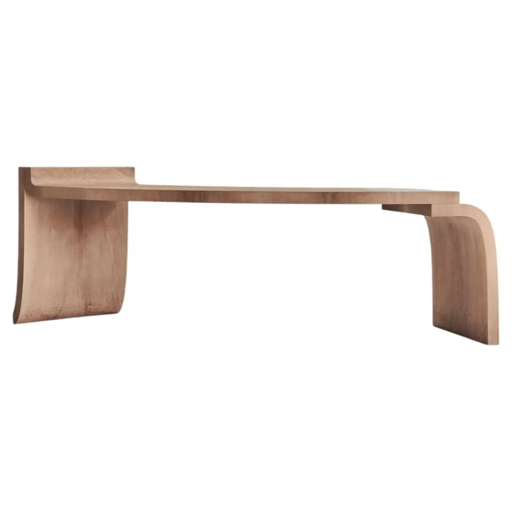 Large Platane Desk, Plane Tree Wood by MONO Editions 1