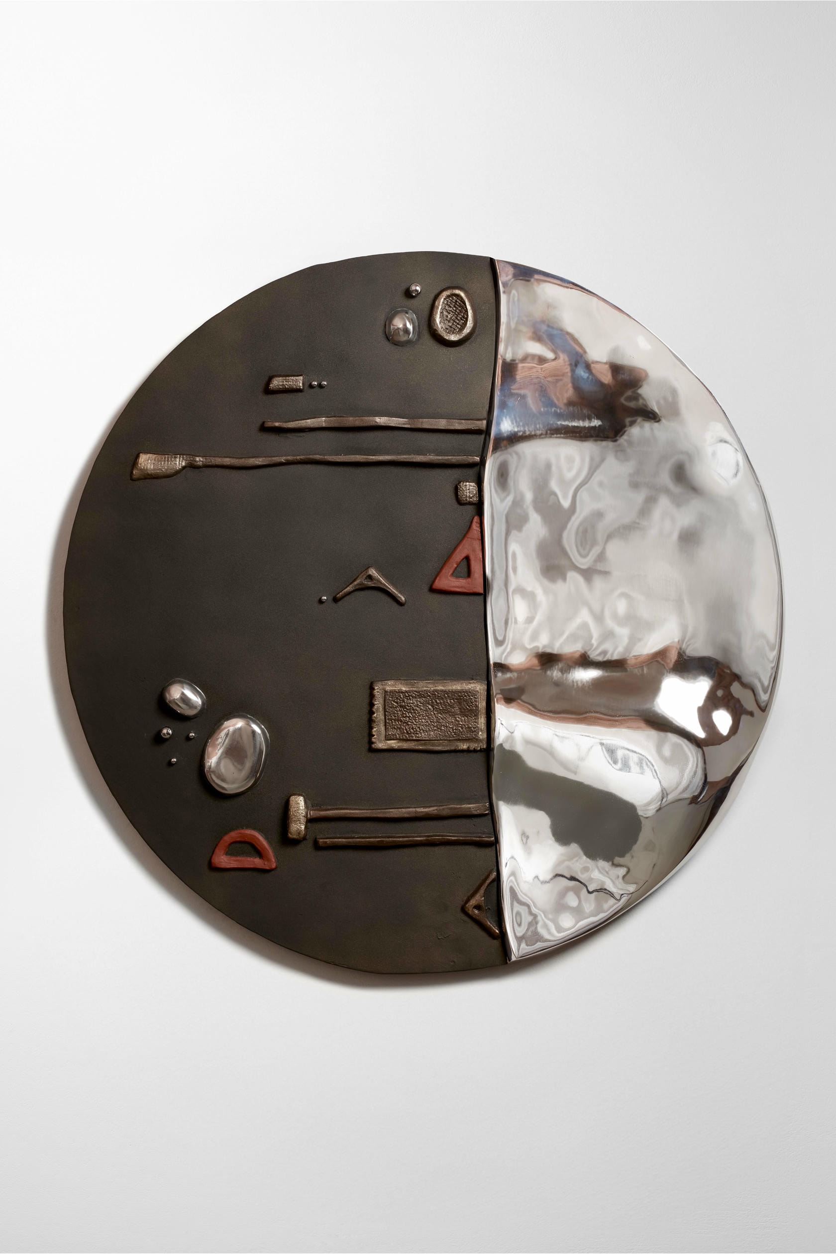 Ma Unique Rectangular Wall Mirror in Plated Cast Aluminum by Studio Ayse Demir 5