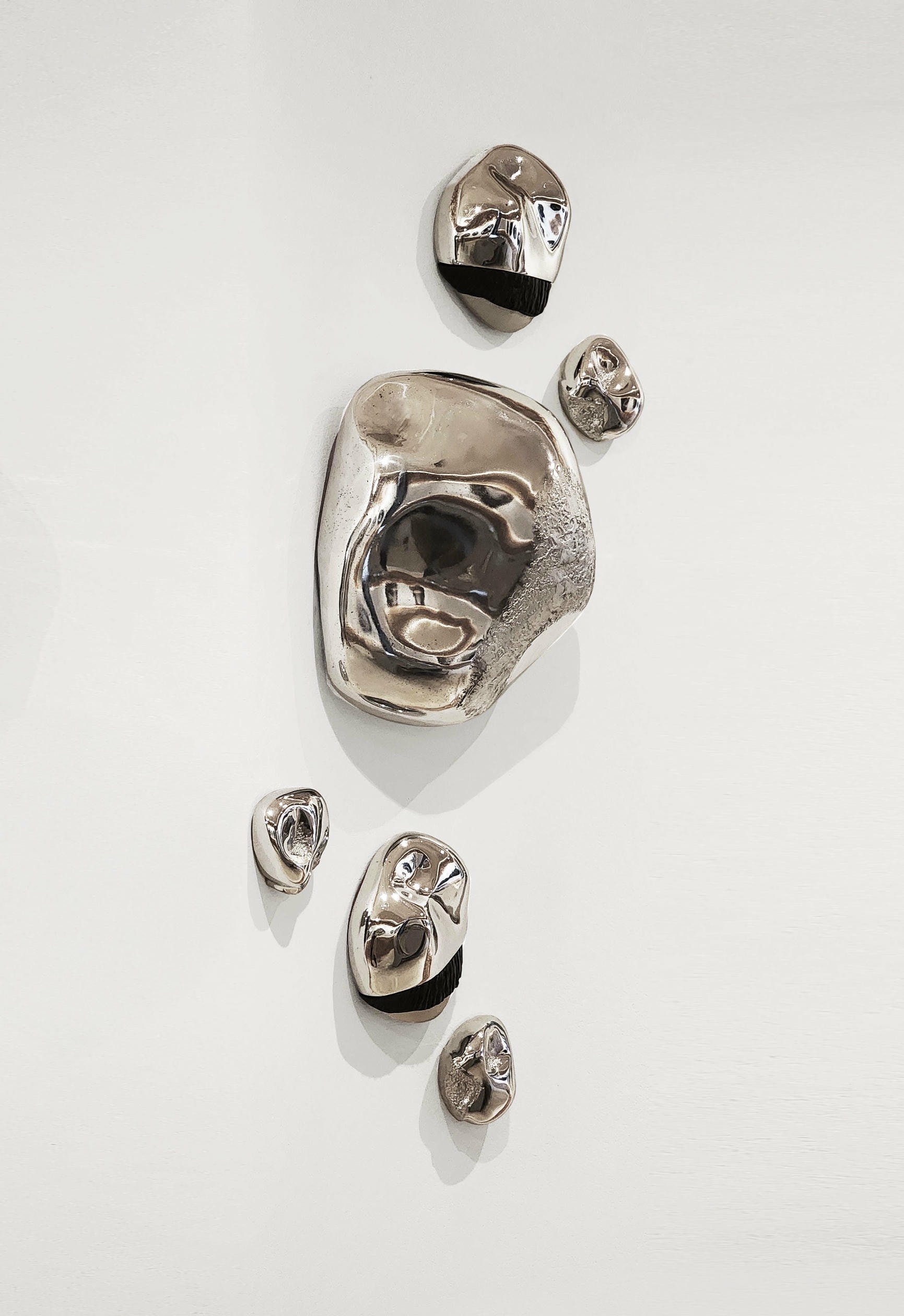 Mignon 42 Unique Wall Mirror in Plated Cast Aluminum by Studio Ayse Demir 2