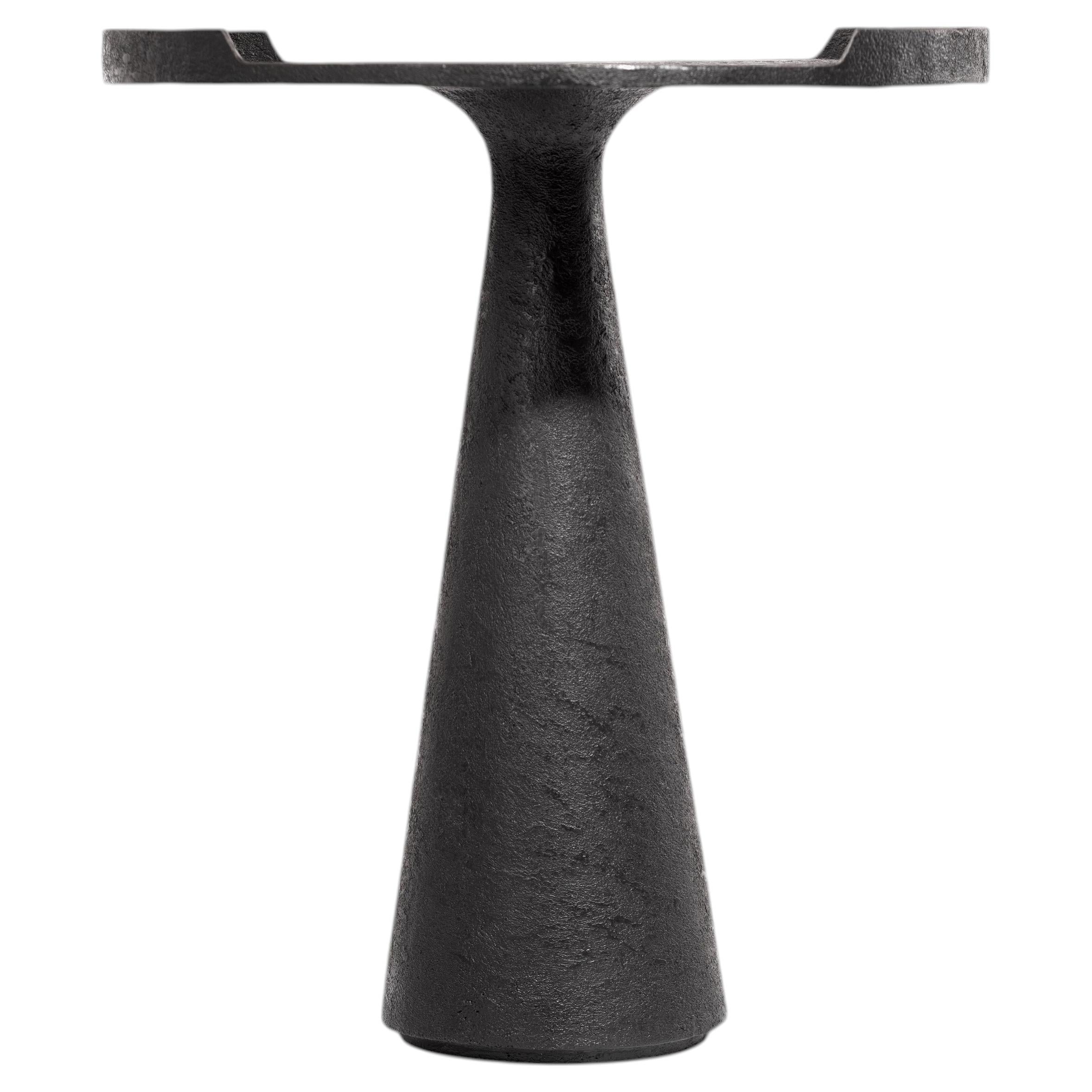 Perseus Side Table in Cast Bronze With Custom Hammered Patina by OZA Design 1