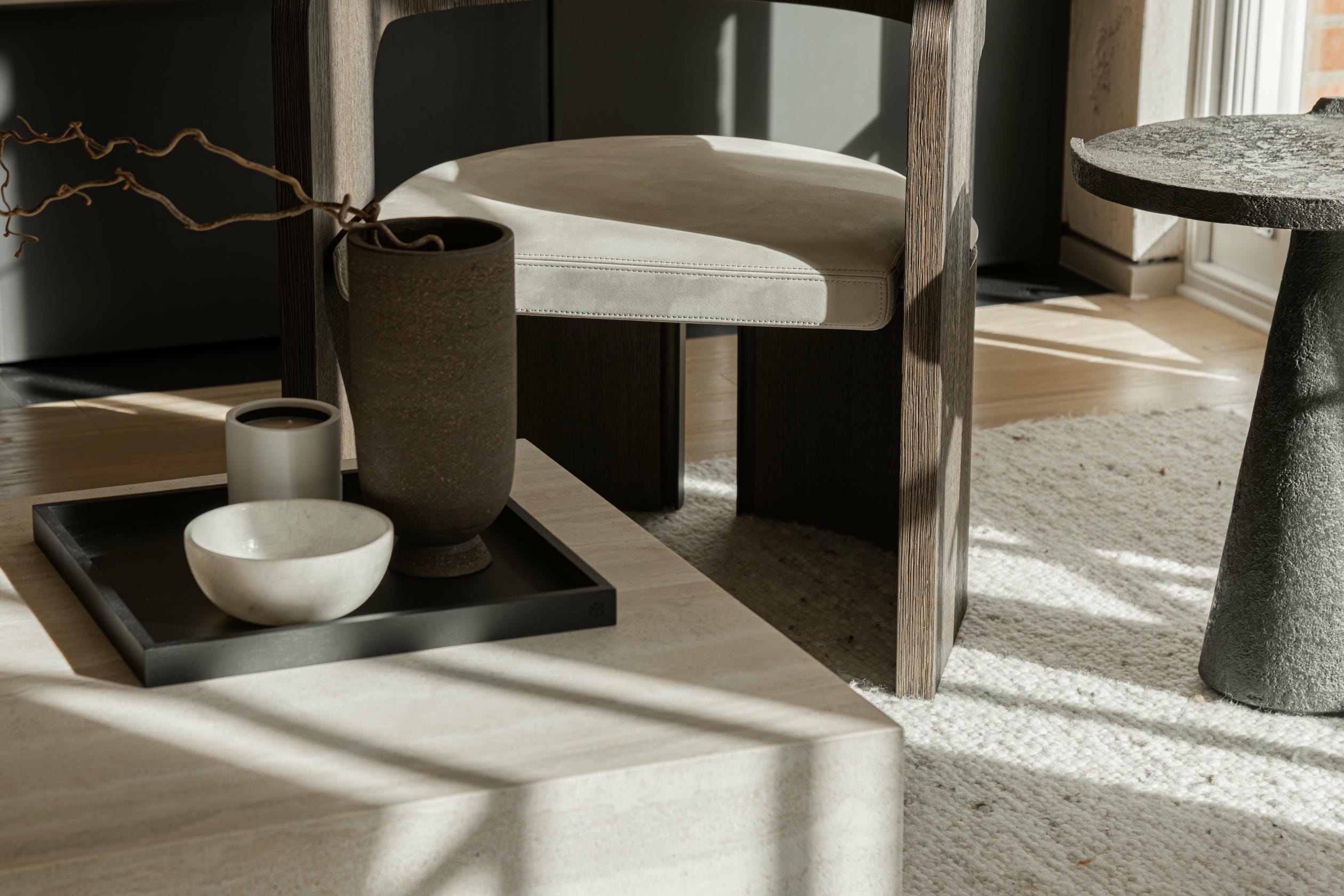 Perseus Side Table in Cast Bronze With Custom Hammered Patina by OZA Design 12