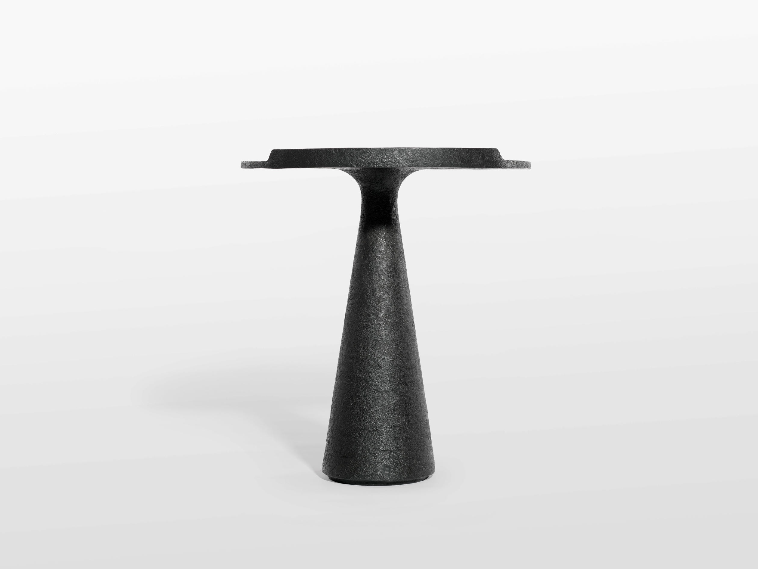 Perseus Side Table in Cast Bronze With Custom Hammered Patina by OZA Design 3