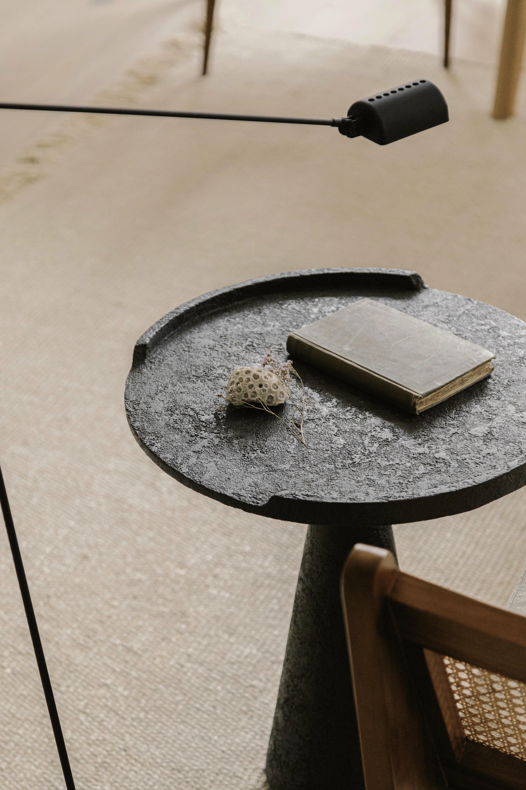 Perseus Side Table in Cast Bronze With Custom Hammered Patina by OZA Design 6