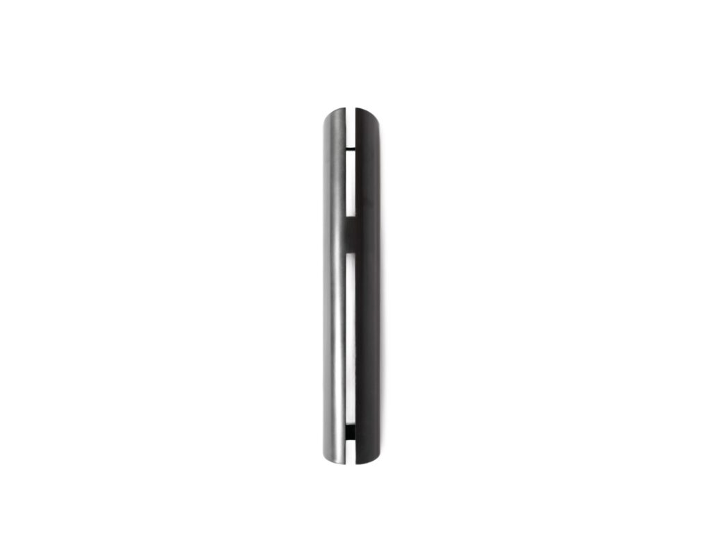 Prometheus Wall Light in Blackened Brass & Sandblasted Glass by OZA Design 1