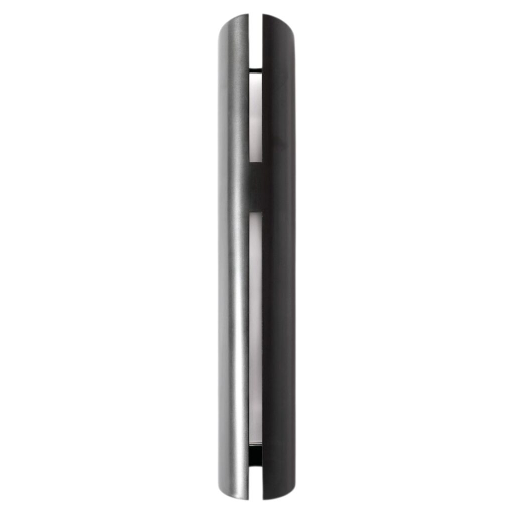 Prometheus Wall Light in Blackened Brass Sandblasted Glass by OZA Design 1