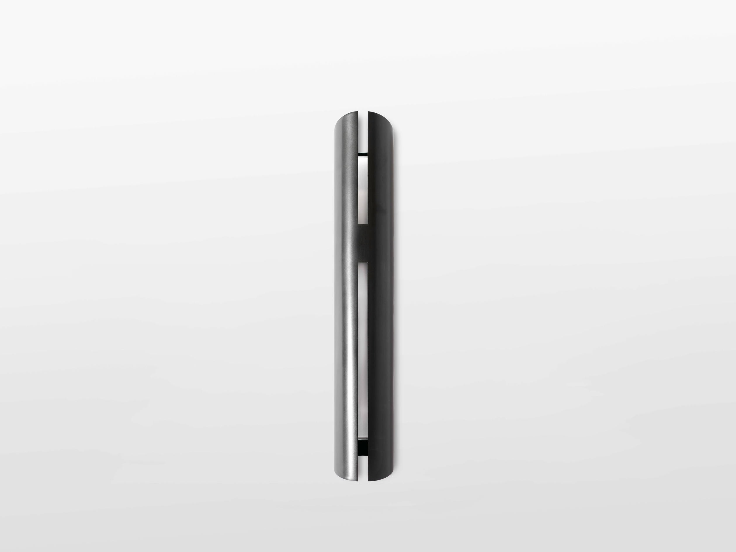 Prometheus Wall Light in Blackened Brass Sandblasted Glass by OZA Design 2