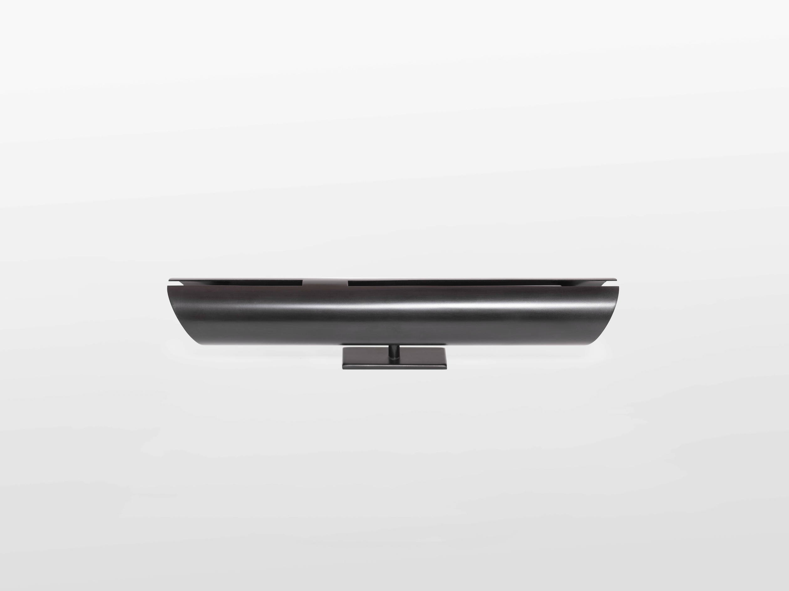 Prometheus Wall Light in Blackened Brass Sandblasted Glass by OZA Design 4