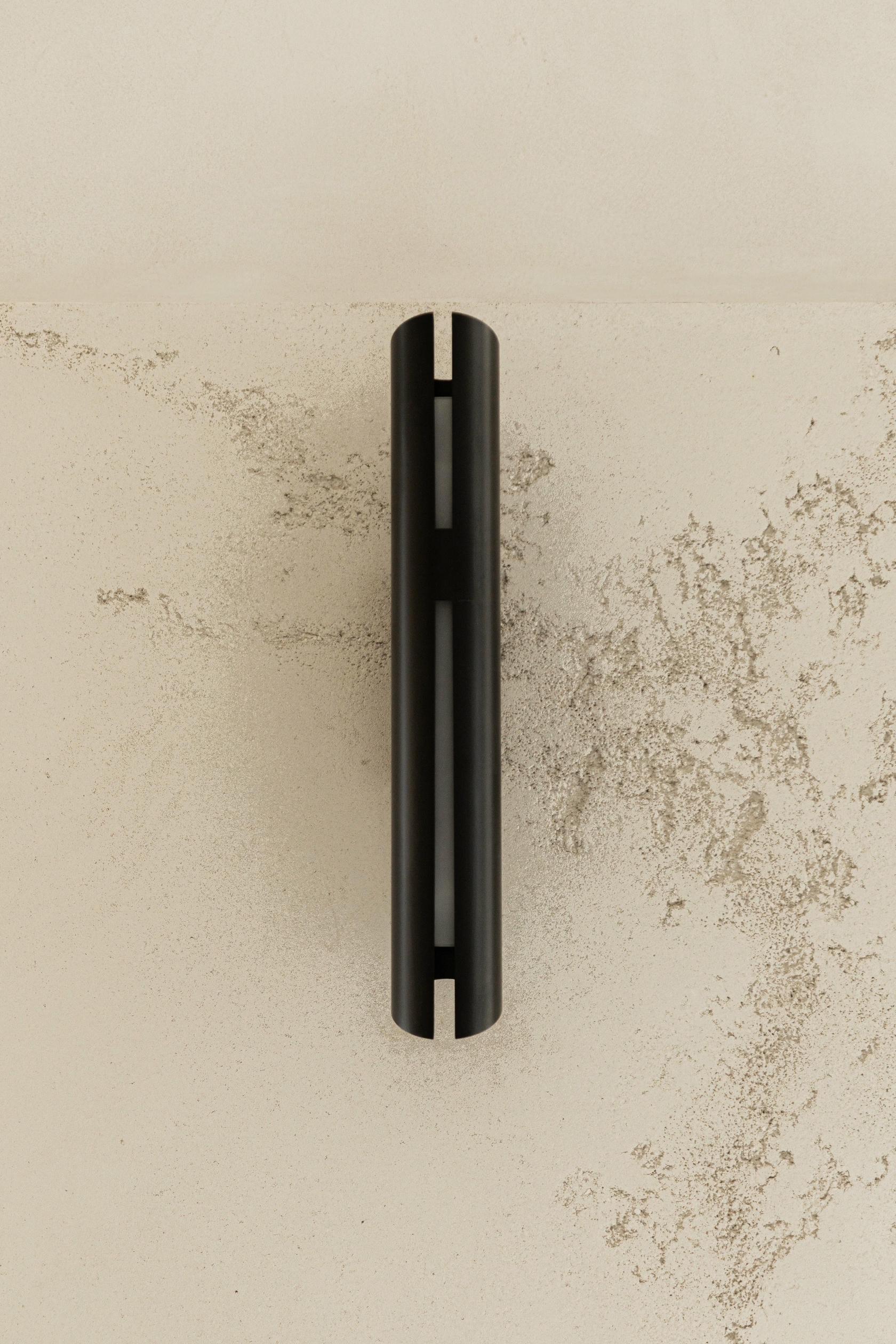 Prometheus Wall Light in Blackened Brass Sandblasted Glass by OZA Design 6
