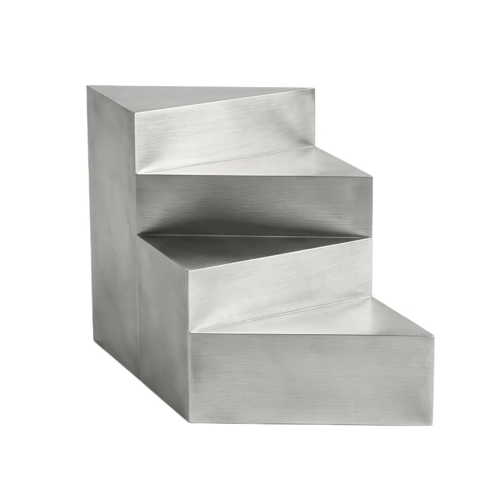 S1 Functional Sculpture in Brushed Aluminium by Giotto Pagani 1