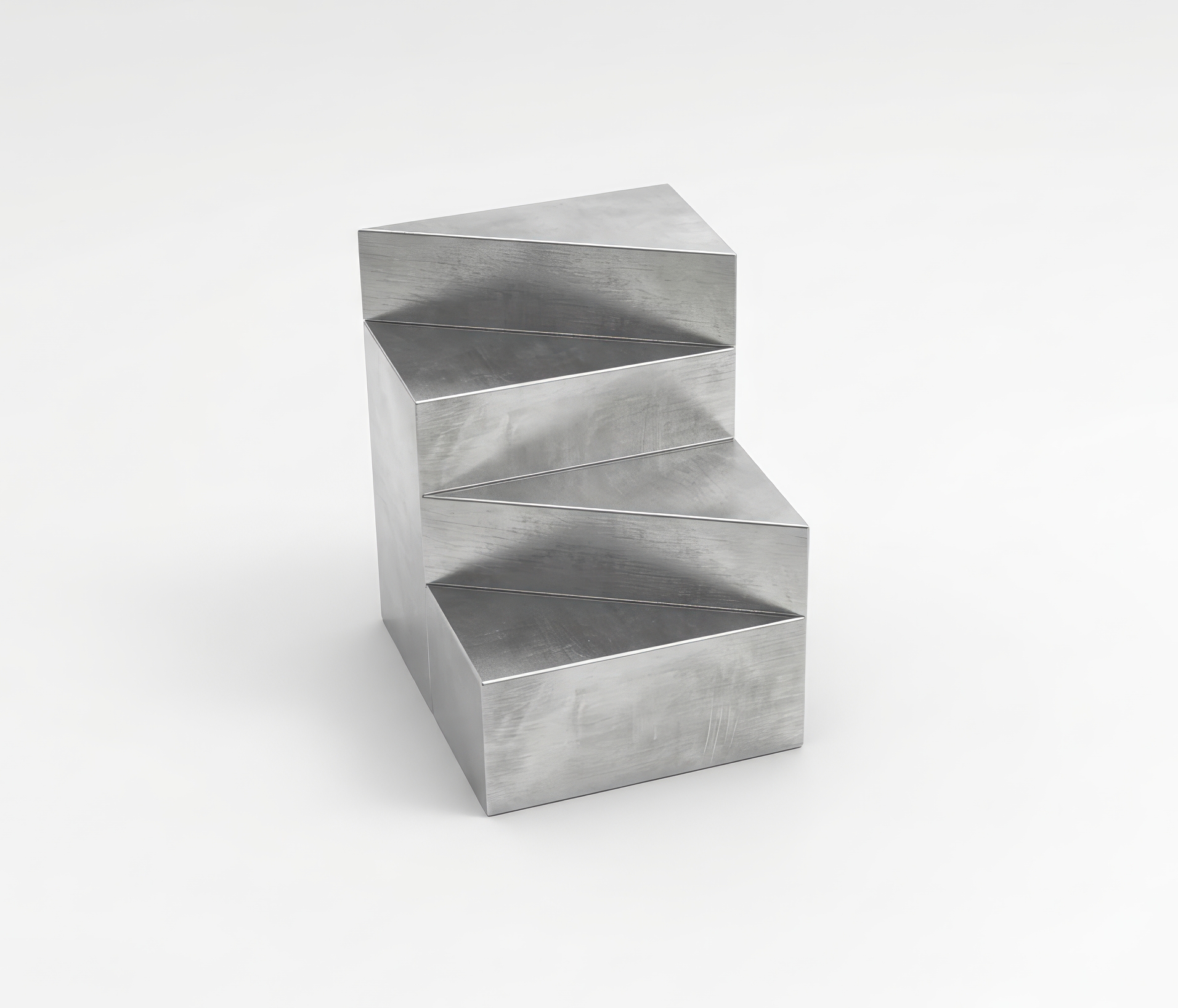 S1 Functional Sculpture in Brushed Aluminium by Giotto Pagani 2