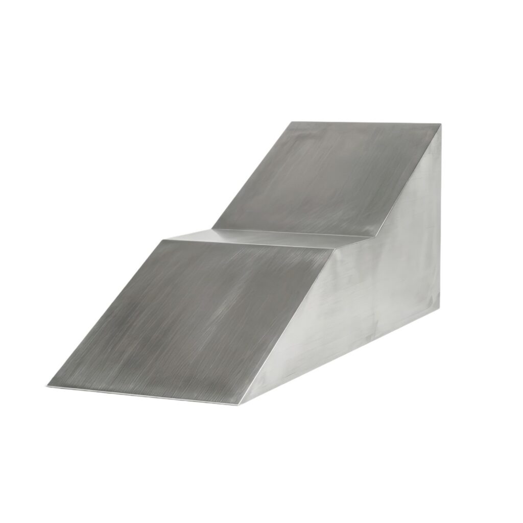 S4 Chaise Longue in Brushed Aluminium by Giotto Pagani 1