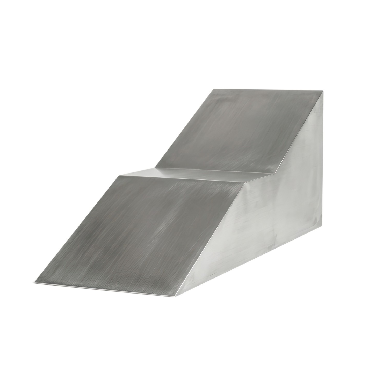 S4 Chaise Longue in Brushed Aluminium by Giotto Pagani 1