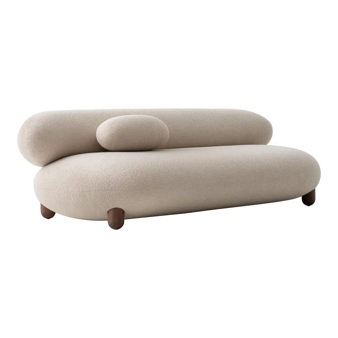 Upholstered Furniture Baloo Boucle Flock Sofa by NOOM 1